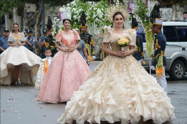 Spotlight on gown designers in rainy Santacruzan