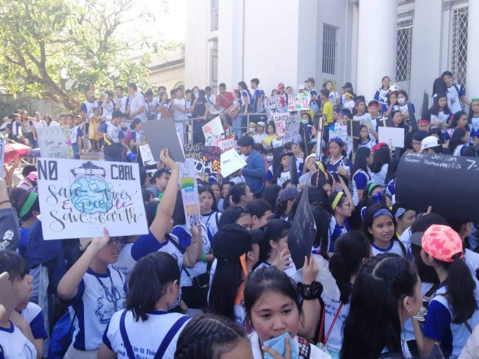 Around 2,000 youth join the “Youth Strike for Negros” rally at the Provincial Capitol Grounds in Bacolod City on Wednesday, March 6. CONTRIBUTED PHOTO