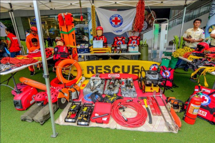 DISASTER RESPONSE TOOLS. As part of the National Disaster Resilience Month celebration, disaster response equipment were exhibited on July 13, 2019 at a mall in Iloilo City. To boost preparedness and resilience, local government units must invest in disaster response equipment, according to Director Jose Roberto Nuñez of the Office of Civil Defense in Western Visayas. IAN PAUL CORDERO/PN