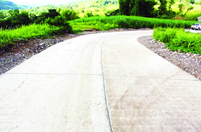 Photo shows the concrete road in Sitio Cansilayan, Brgy. Tabu in Ilog, Negros Occidental. The improved road provides a better access for the delivery of goods and services in the said barangay and its neighboring barangays. DPWH