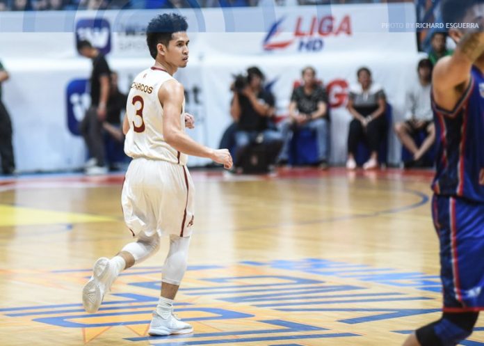 Ilonggo Edgar Charcos comes up clutch anew for University of Perpetual Help Altas in their 75-73 win over Arellano University Chiefs. ABS CBN SPORTS PHOTO