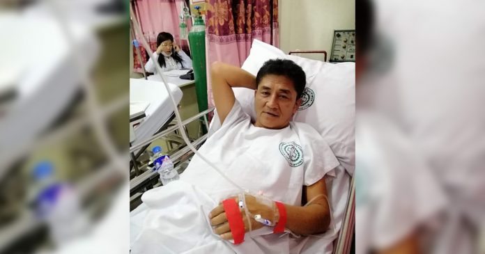 Councilor Ely Estante was hospitalized on Monday night. He had dengue.