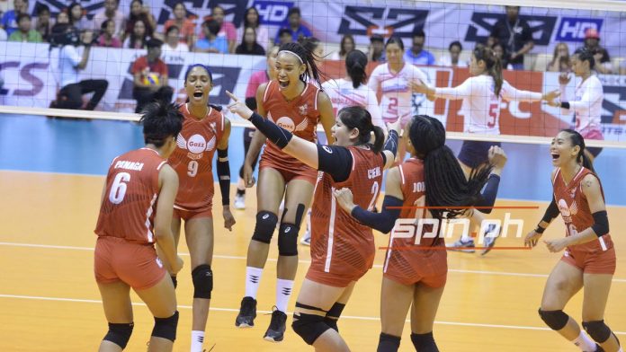 Petro Gazz Angels rejoices after bagging its maiden championship in the Premier V-League. SPIN.PH