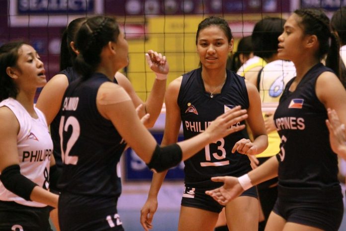 The Philippines U-23 women’s volleyball team was badly beaten by the Japan’s Okayama Seagulls. CONTRIBUTED PHOTO