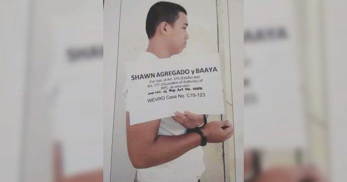 Twenty-two-year-old Shawn Agregado faces a string of charges for illegally recruiting Philippine Coast Guard members. NBI REGION 6