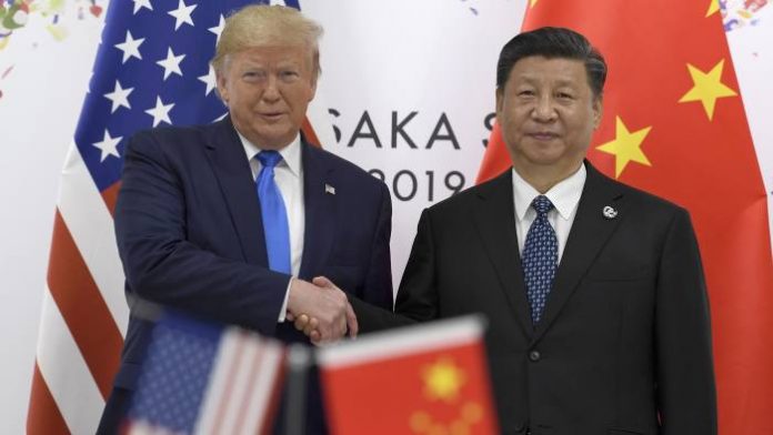 US President Donald Trump meets with China's President Xi Jinping at the start of their bilateral meeting at the G20 leaders summit in Osaka, Japan, on June 29. REUTERS