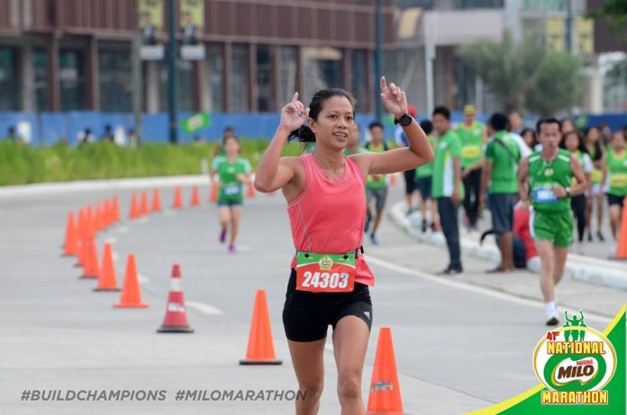 Alexandra Ganzon is among those who qualified in last year’s Iloilo leg of the Milo Marathon. RUNRIO EVENTS PHOTO