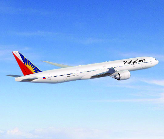 Philippine Airlines’ Boeing 777-300ER, the world’s largest long-range twin-engine jetliner. PAL