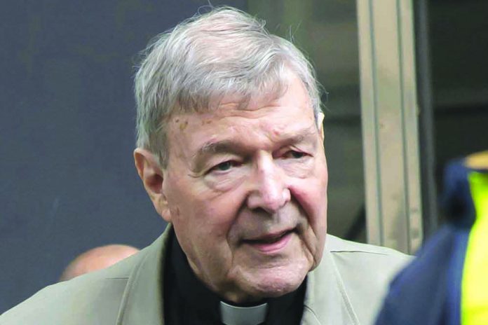 Cardinal George Pell arrives at the County Court in Melbourne, Australia in this Feb. 26, 2019 photo. Pell’s accuser was a 13-year-old choirboy when he alleged he was abused by then Melbourne Archbishop Pell at St. Patrick’s Cathedral in December 1996 and February 1997.