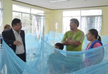 Mayor Jerry Treñas of Iloilo City checks dengue patients at the Hydration Unit of the La Paz Maternity and Reproductive Health Center. In response to rising dengue cases in the metro, the city government opened on Aug. 8, 2019 its Hydration Unit at the second floor of the La Paz Maternity and Reproductive Health Center. The Hydration Unit will primarily cater to patients referred by the City Health Office’s (CHO) district health centers in order for them to be unloaded of the many patients being assessed, diagnosed and managed as dengue cases. Its objective is to hydrate and monitor diagnosed dengue positive patients without warning signs based on Department of Health’s (DOH) issued guidelines.