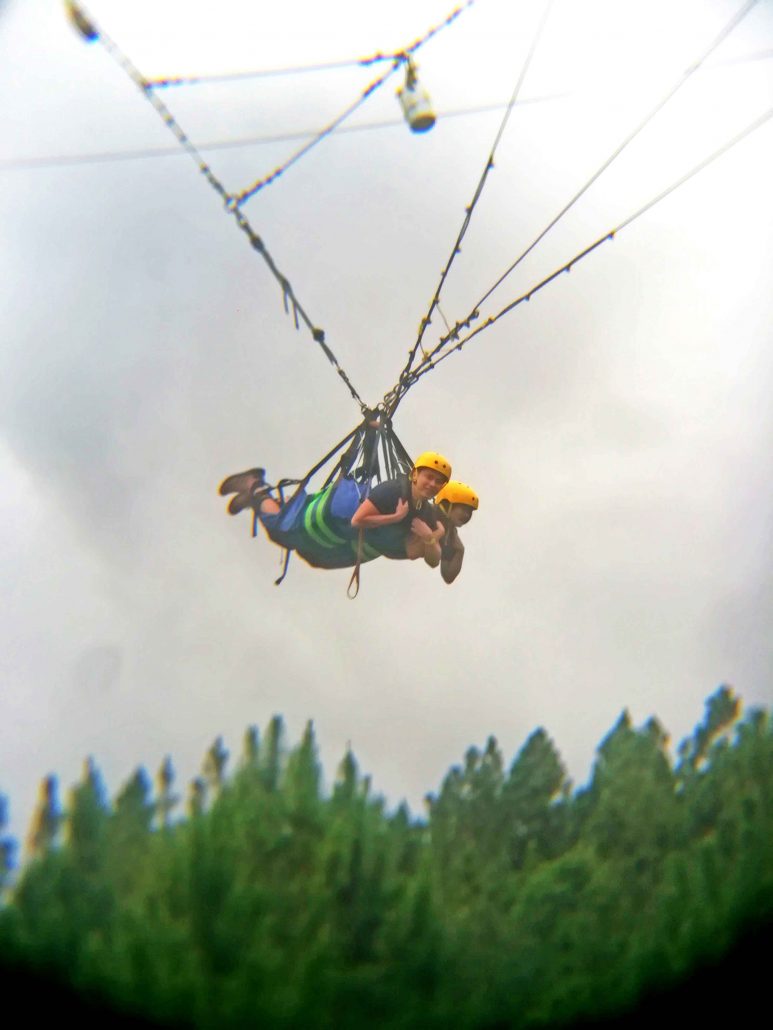 Challenge your fortitude with Dahilayan Forest Park’s death-defying Dropzone, a freefall ride that plunges you head-on into a manmade lake from a height of 120 feet, before swinging you up again like a pendulum.