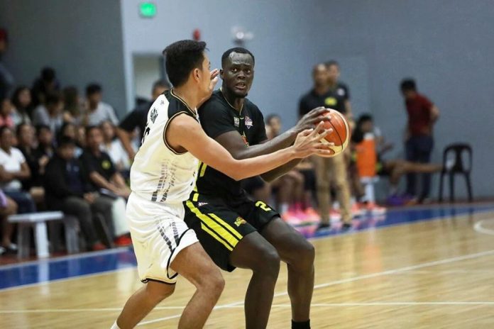 Papa Ndiaye tallied 22 points and nine rebounds in the Technological Institute of the Philippines Engineers’ winning turn against Black Mamba Energy Drink of the 2019 PBA D-League Foundation Cup. PBA PHOTO