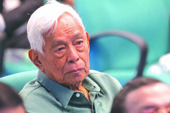 Former Senate president Aquilino “Nene” Pimentel Jr.