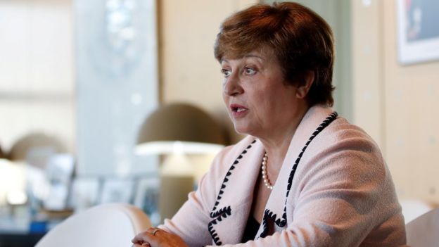 International Monetary Fund (IMF) managing director Kristalina Georgieva makes remarks at an opening news conference during the IMF and World Bank’s 2019 Annual Fall Meetings of finance ministers and bank governors, in Washington, United States, Oct. 17. REUTERS