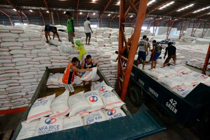 These sacks of National Food Authority rice are reserved for the Iloilo coastal municipalities of Carles and Concepcion. They are to be distributed in times of disasters and emergencies, according to the Office of Civil Defense in Western Visayas. IAN PAUL CORDERO/PN