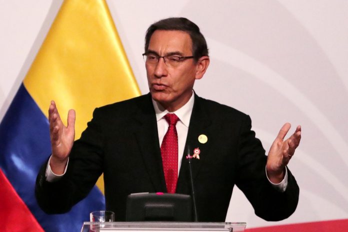 Peruvian President Martin Vizcarra speaks during the 4th Pacific Alliance Summit in Lima, Peru on July 6. REUTERS/GUADALUPE PARDO/FILE PHOTO