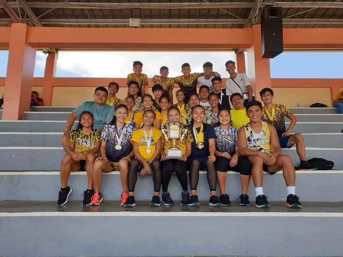 University of Santo Tomas Golden Tigresses athletics team emerged as overall champion in the 24th University Games women’s athletics. PHOTO COURTESY OF ALYSSA ANDRADE