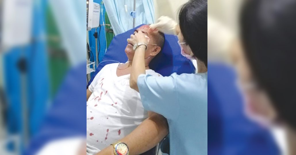 Pandan municipal police station chief Captain Bryan Alamo is being treated at the Culasi District Hospital. He sustained minor injuries on the body. POLICE CAPTAIN BRYAN ALAMO