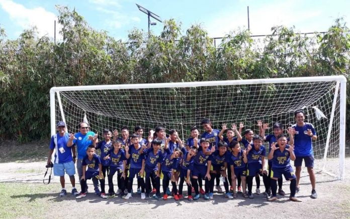 Central Philippine University Golden Lions finally clinches the ILOPRISAA Meet elementary boys football crown after finishing runner-up in the last two years. PHOTO COURTESY OF EDWIN CARO LARU-AN