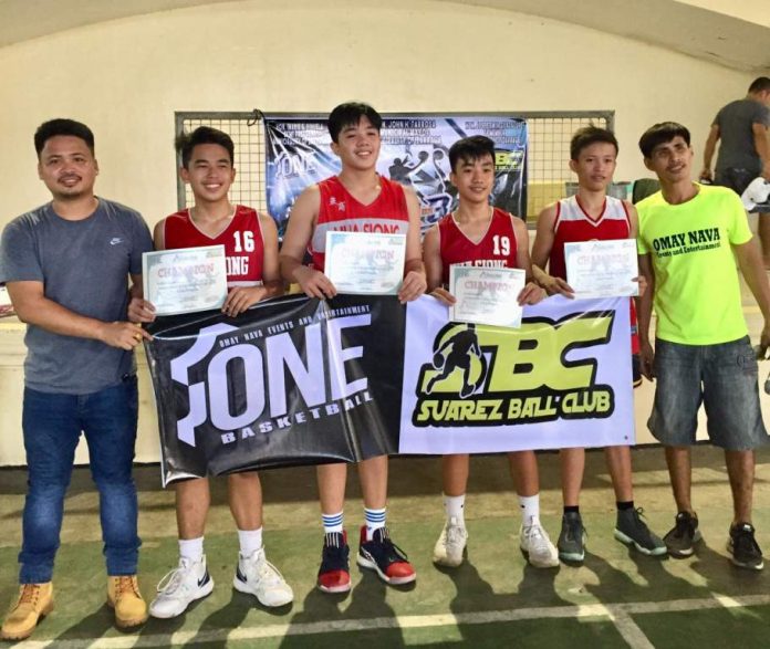 Hua Siong College of Iloilo Red Phoenix is the Asialink 3×3 basketball league U-15 champion. It finished the one-day tournament undefeated by winning all of its 12 matches. PHOTO COURTESY OF PHILIP DOCE PUNZALAN