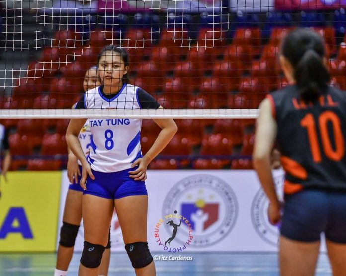 Joan Marie Monares plays for the Bacolod Tay Tung High School Thunderbolts in the ongoing Negros Occidental Private Schools Sports Cultural Educational Association Meet. VOLLEYBALL PH PHOTO