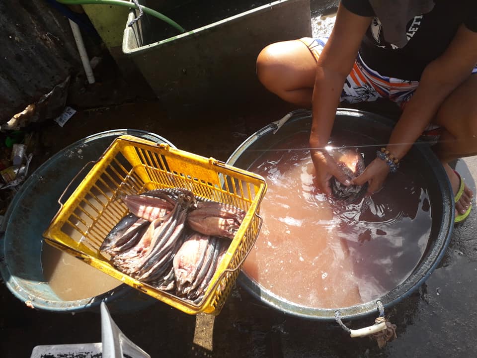 These “butterflied” fishes are washed thoroughly before blended with the different ingredients in making lamayo.