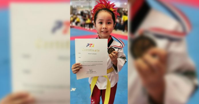 Viene Marie Dulaca is already a winner at five years old. She bagged a silver medal in the individual poomsae event.