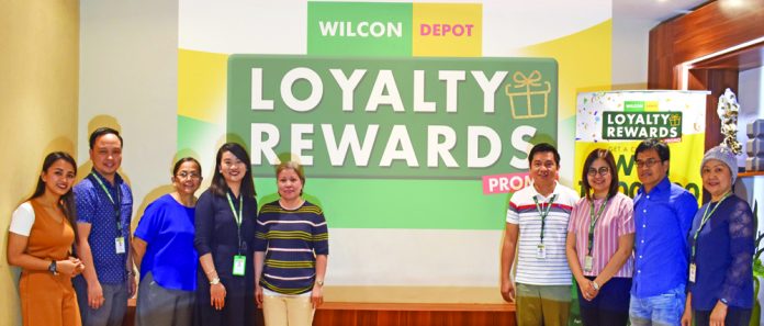 SUCCESSFUL RAFFLE DRAW. Wilcon Depot holds the electronic raffle draw for “Wilcon Loyalty Rewards Promo” on Nov. 12. Present during the event were (from left) Wilcon marketing supervisor Kristine Joy Benedicto, Wilcon AVP for Sales and Operations Rowell Suarez, Department of Trade and Industry representative Rosila Egmilan, Wilcon marketing manager Dheza Paras, Wilcon VP for Product Development Eden Godino, Wilcon AVPs for Sales and Operations Francis Lazaro, Desiree Cuerdo, Ruel Godino, and Catherine Guingab.