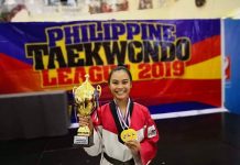 Kate Sheevanie Santocildes is the Most Valuable Player in the Region 6B Philippine Taekwondo League competition, junior women’s category.