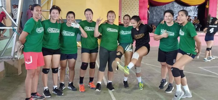 On their way to the championship round of the Gov. Toto Defensor Jr. Open Invitational Volleyball Cup 2019, Buncag-Sta. Lucia Lady Realtors defeated the University of San Agustin Eagles squad in the semis. PHOTO COURTESY OF DM DEMONTANO