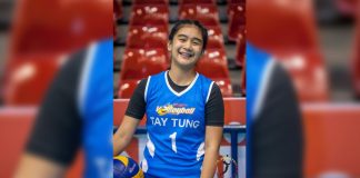 Katherine Shaine Cortez leads Bacolod Tay Tung High School-A in the Bacolod City age-group girls volleyball competition. VOLLEYBALL PH PHOTO