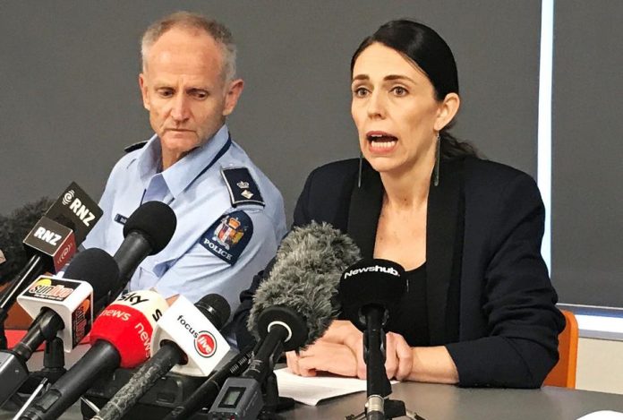 Prime Minister Jacinda Ardern addresses the media following an eruption of the White Island volcano in Whakatane, New Zealand on Dec. 10. REUTERS/CHARLOTTE GREENFIELD