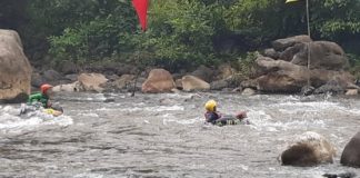 The Tono River in Tibiao, Antique is frequented by tourists who enjoy water sports. The photo was taken during the National River Tubing Competition on November. ANNABEL CONSUELO J. PETINGLAY/PNA