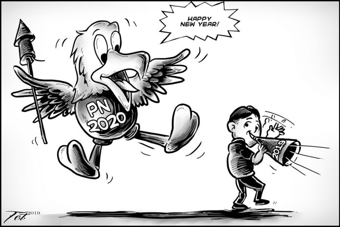 Editorial cartoon for December 31, 2019