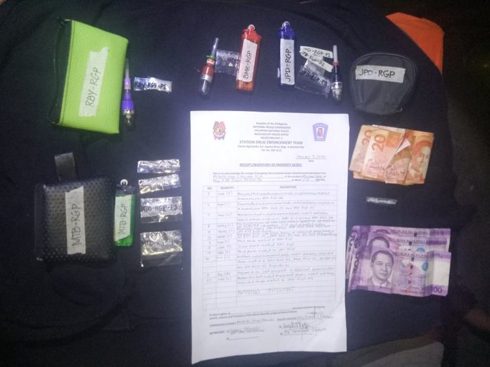 Recovered items during an entrapment operation in Barangay 3, Bacolod City on Jan. 3. POLICE STATION 2/BCPO