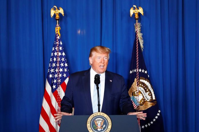 United States President Donald Trump delivers his remarks in West Palm Beach, Florida on Jan. 3. REUTERS/TOM BRENNER