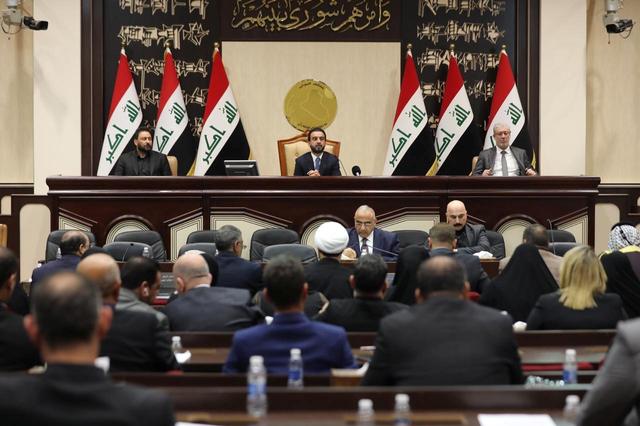 Members of the Iraqi parliament are seen in Baghdad, Iraq on Jan. 5. IRAQI PARLIAMENT MEDIA OFFICE/HANDOUT VIA REUTERS