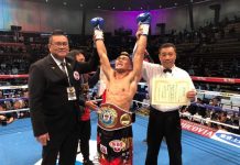 Jhunriel Ramonal wins the the WBO Asia Pacific super bantamweight championship in Japan. GAB PHOTO