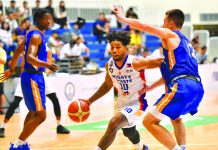 Filipino-American Mikey Williams channeled the “mamba mentality” in Mighty Sports-Philippines’ 88-82 win over United Arab Emirates. TIEBREAKER TIMES PHOTO