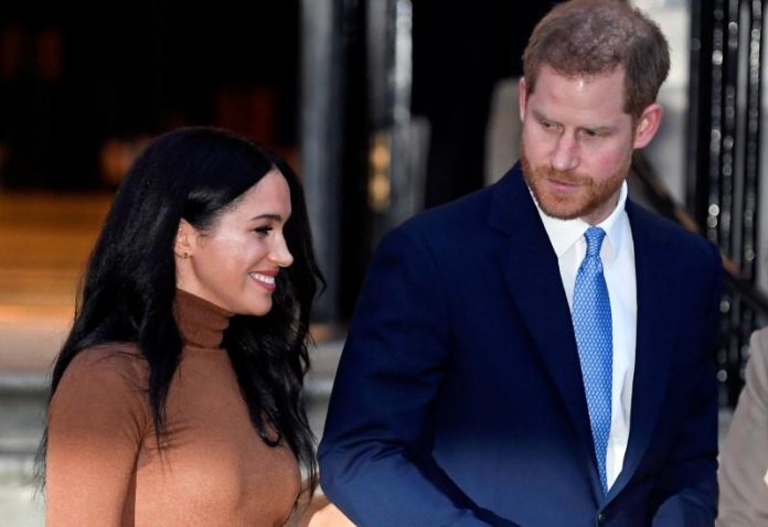 Britain’s Prince Harry and his wife Meghan, Duchess of Sussex, leave Canada House in London, Britain on Jan. 7. REUTERS/TOBY MELVILLE/FILE PHOTO