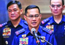 “The 357 police officers on the list will be given a chance, I have asked the President for time for the PNP to validate and evaluate the list,” says Philippine National Police chief Archie Gamboa (center). GMA NEWS