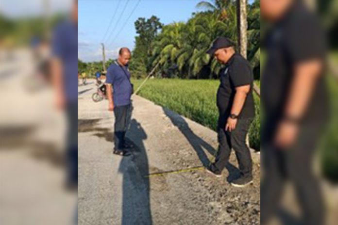 The team conducts an inspection of Inabasan-Bugarot Road.