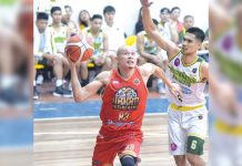 Negnse Mark Yee’s double-double output of 20 points and 12 rebounds soars Bacolod past Davao in their opening quarterfinal clash on Feb. 17. MPBL