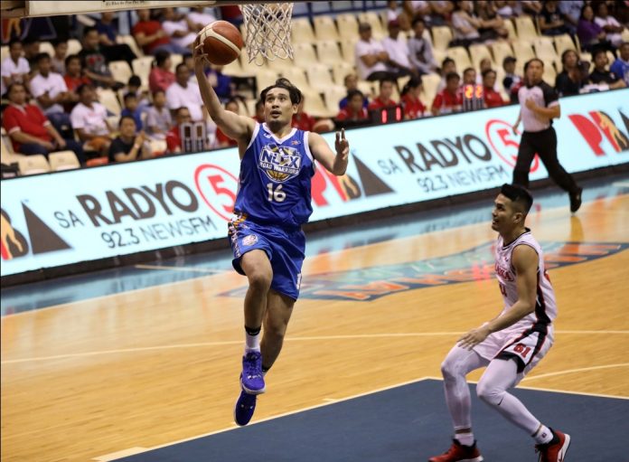 Raul Soyud spearheads the offense of NLEX Road Warriors in its game against the Alaska Aces in the Phoenix Super Basketball Tournament. PBA PHOTO