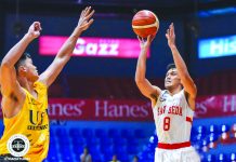 San Beda University Red Lions' Peter Alfaro attempts a jumper. TIEBREAKER TIMES