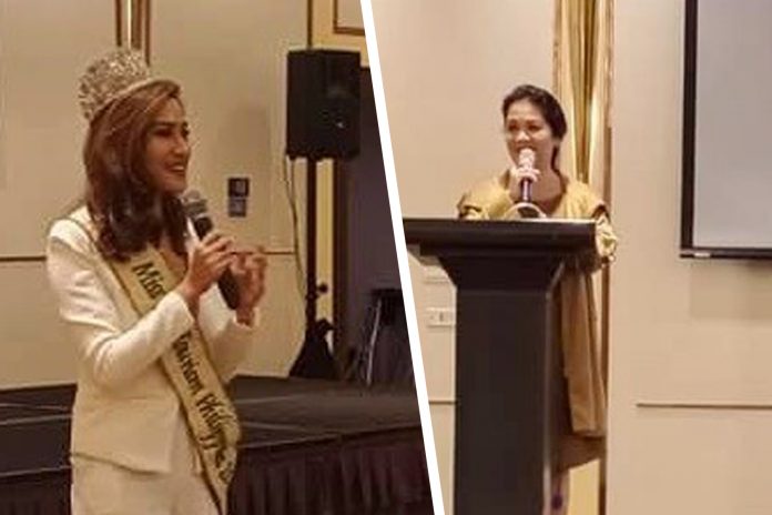 Miss Philippines Earth Eco-Tourism 2019 Karen Nicole Ibasco and Senior HR Executive, Thelma Meneses