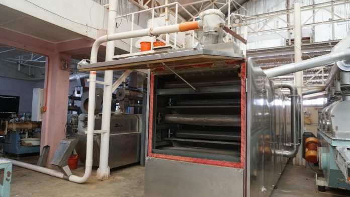 The new 5-layer dryer replaces the ovens previously used to dry feeds. Photo by RH Ledesma