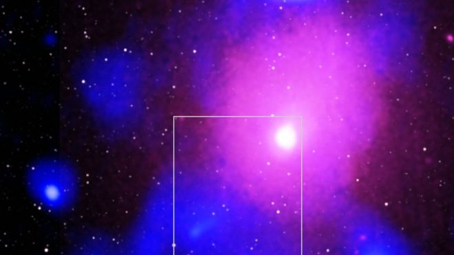 Images of the Ophiuchus galaxy cluster appear to confirm the explosion. CHANDRA X-RAY OBSERVATORY