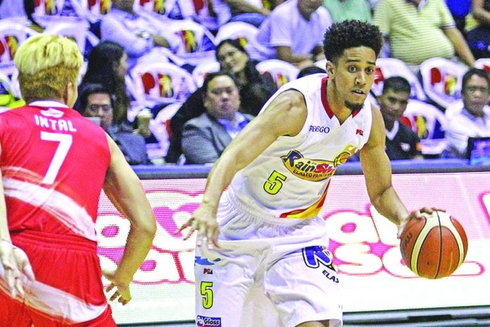 Rain or Shine (Ros) Elasto Painters forward Gabriel Norwood (No. 5) says the team has the tools to be competitive in the 2020 Philippine Basketball Association Philippine Cup. RoS currently has a roster made of young guns and veterans. ABS-CBN NEWS