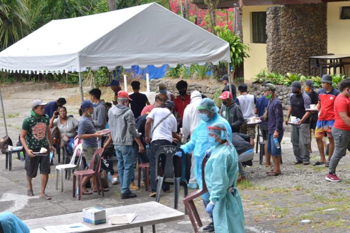 Negrense construction workers previously stranded in Iloilo due to coronavirus disease 2019 are now staying at the Mambukal Resort in Murcia, Negros Occidental for mandatory 14-day quarantine. A total of 66 Negrenses were able to return home last weekend with the assistance of the provincial government here. RICHARD MALIHAN